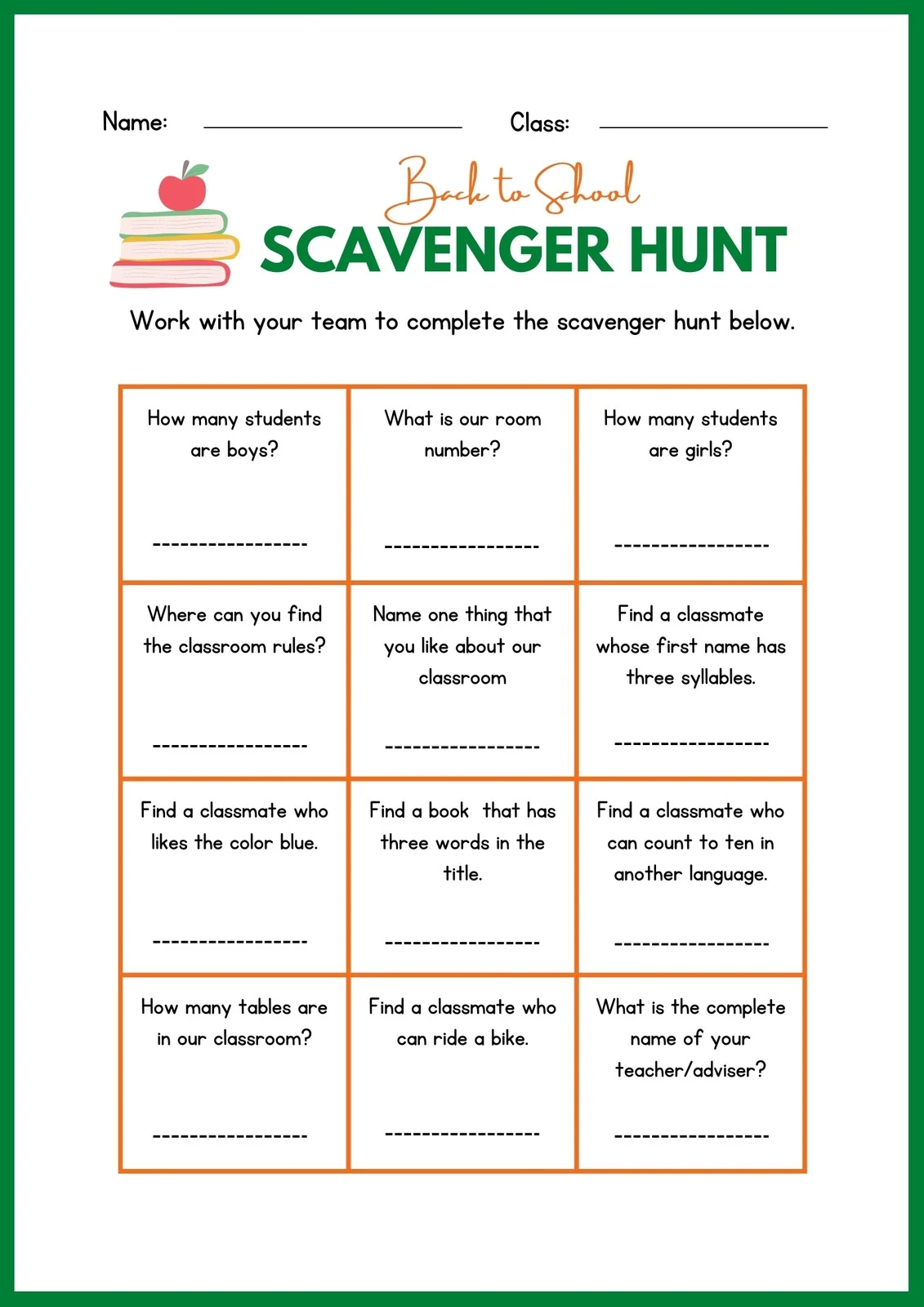 Free And Customizable Scavenger Hunt Templates