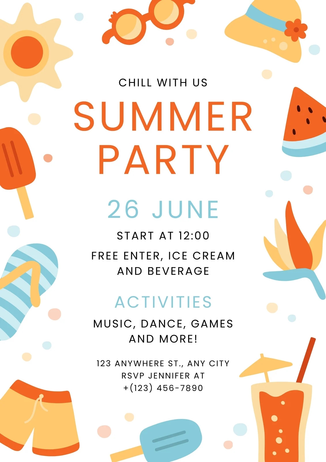Free And Customizable Summer Templates Canva