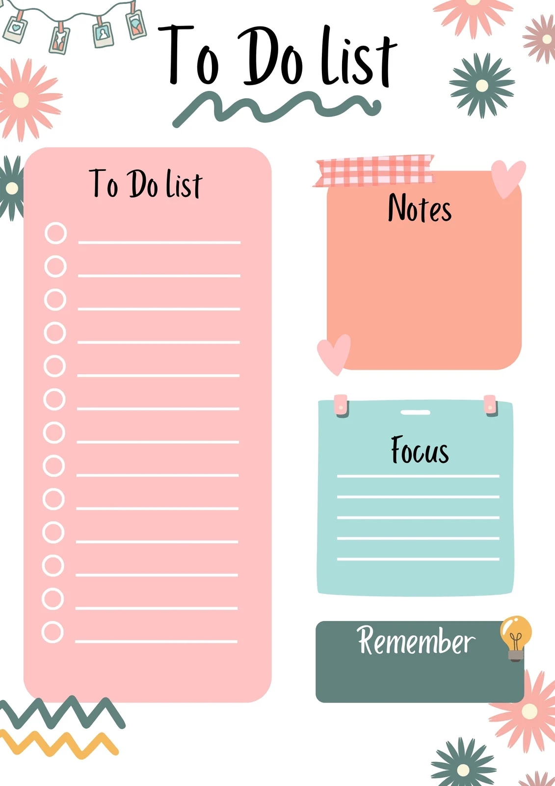 Free Printable To Do List Templates