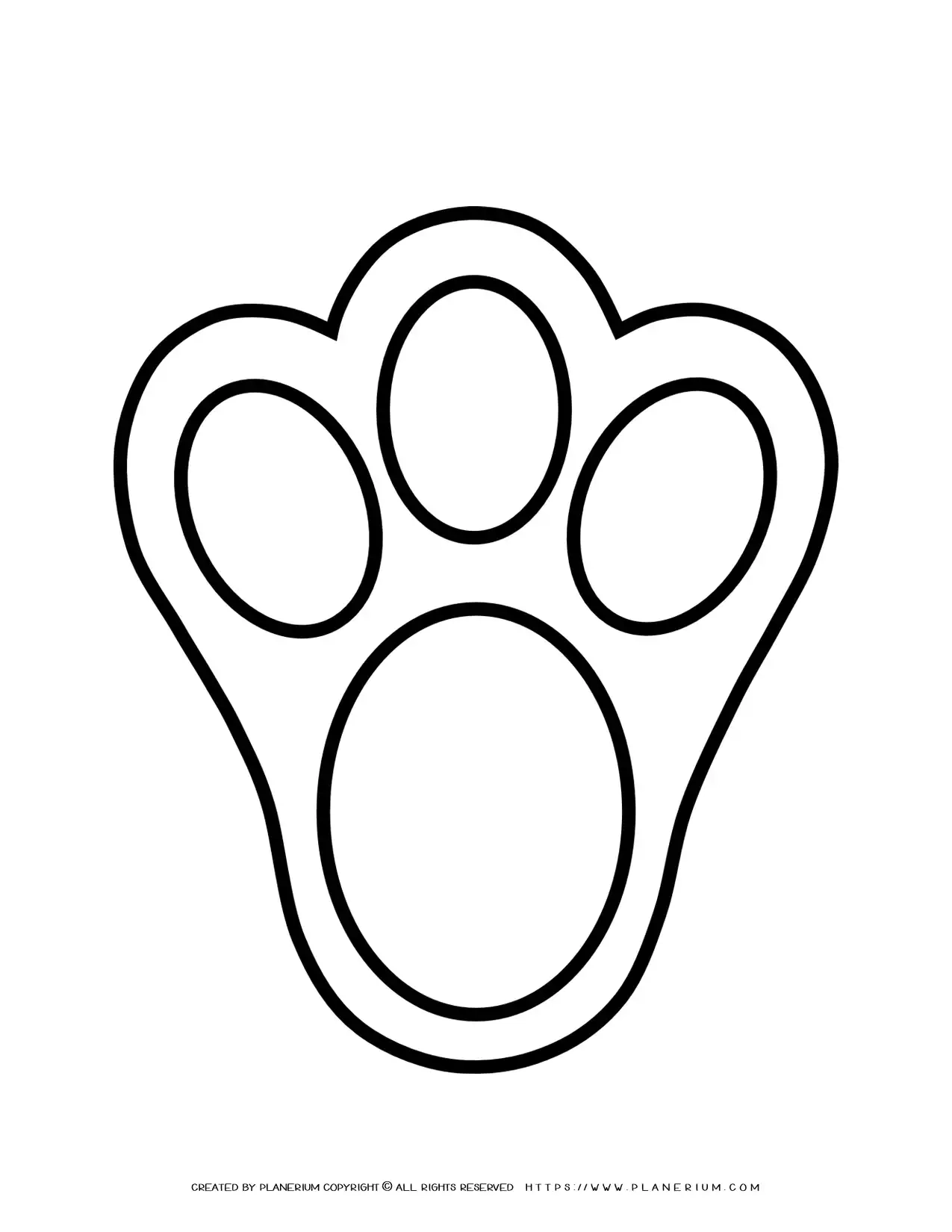 Free Big Bunny Footprint Template Perfect Spring Activity For Kids