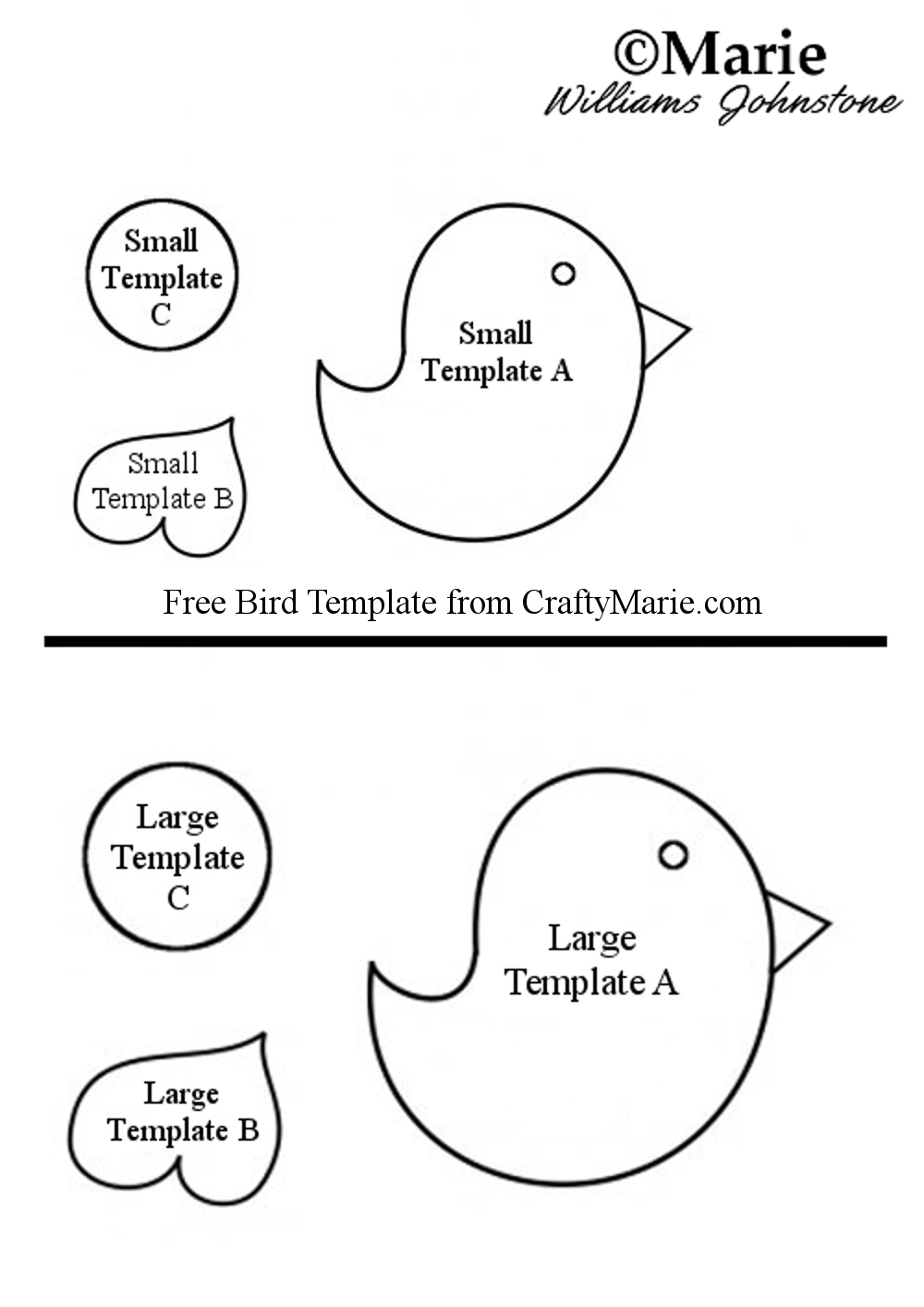 Bird Printable Template