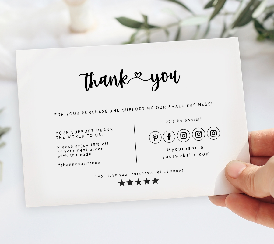 Thank You Card Printable Template