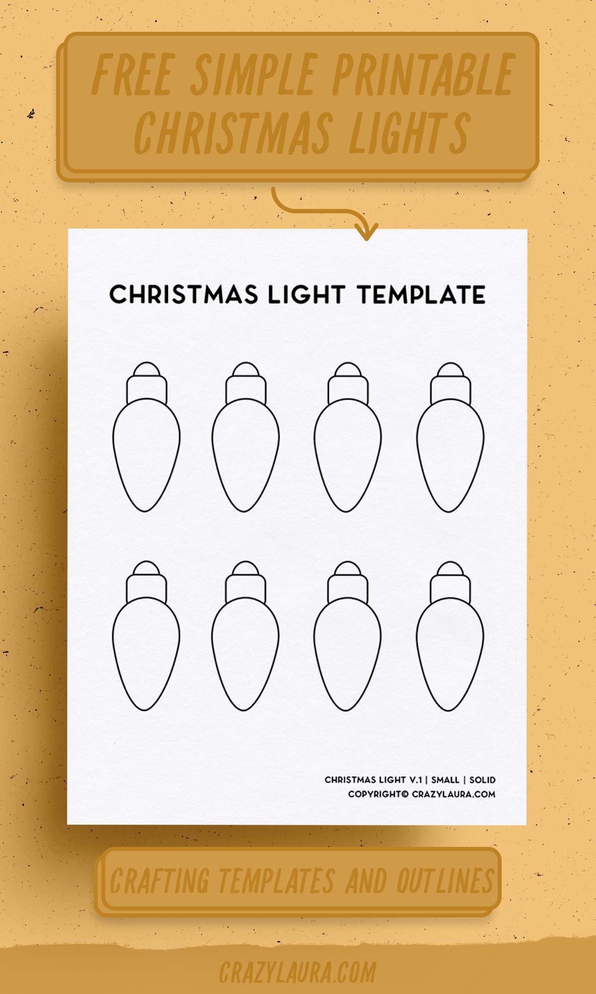 Free Christmas Light Bulb Template Stencils For 2022 Crazy Laura