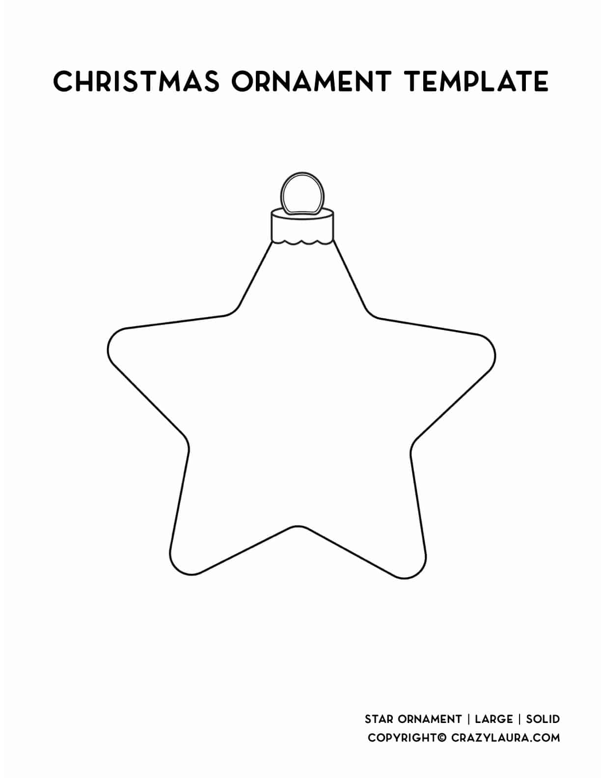 Free Christmas Ornament Template Printables Outlines Crazy Laura