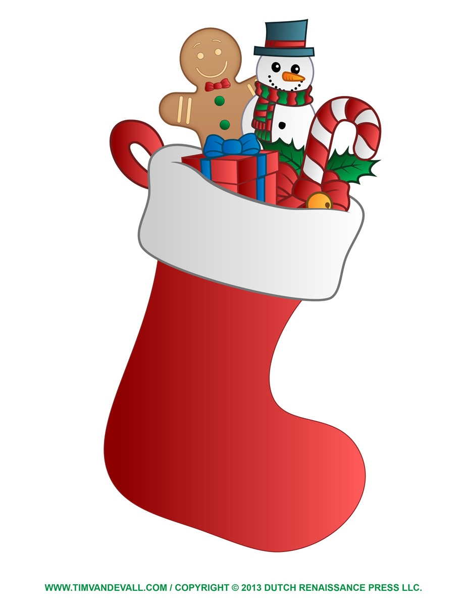 Free Christmas Stocking Template Clip Art Decorations