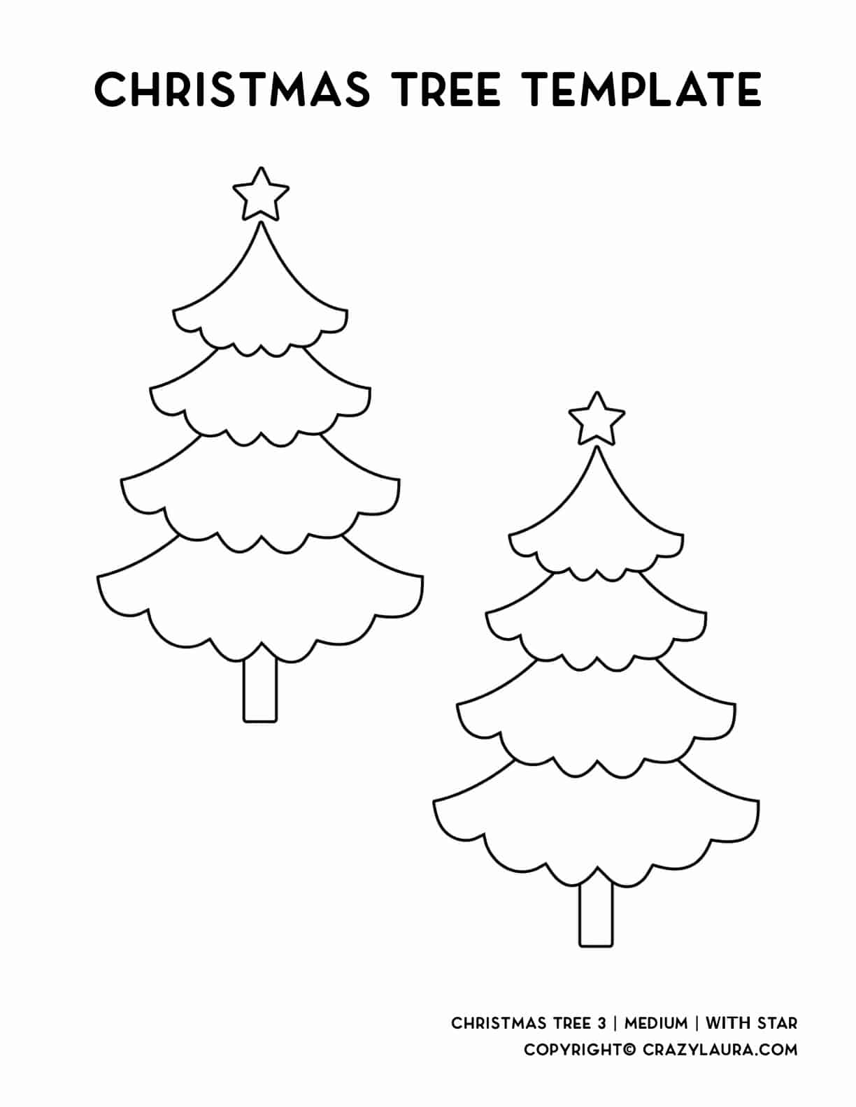 Free Christmas Tree Template Stencil Patterns For 2022 Crazy Laura