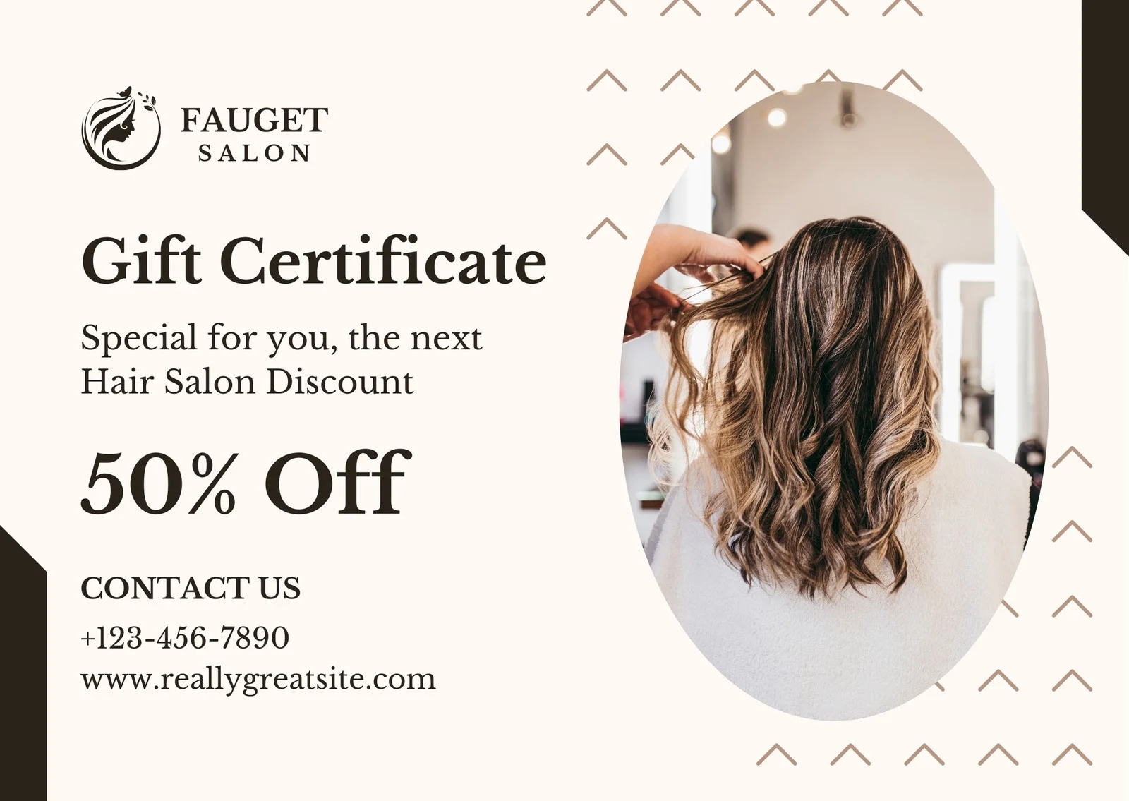 Free Custom Printable Hair Salon Gift Certificate Templates Canva