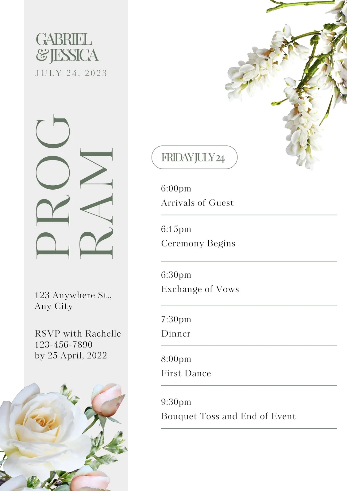 Printable Wedding Program Templates Printable Wedding Program Templates