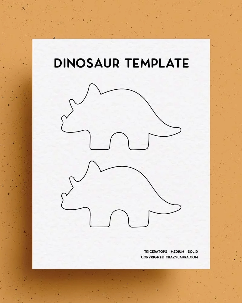 Free Dinosaur Template U0026 Printable Stencil For 2025 Crazy Laura