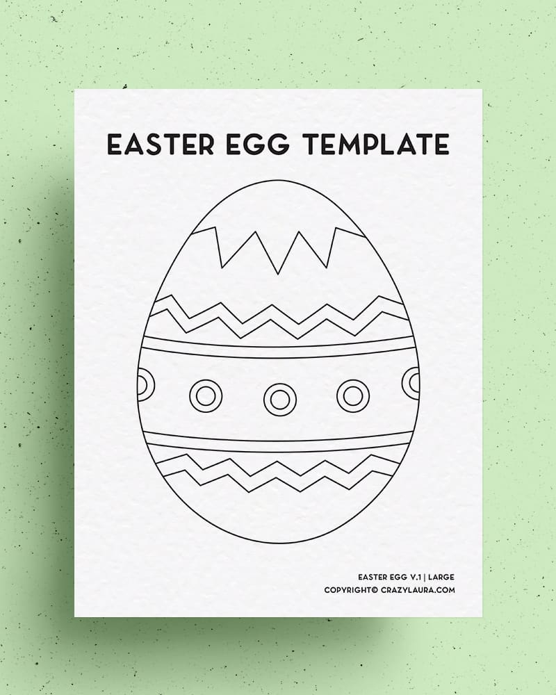 Free Easter Egg Template Coloring Pages For
