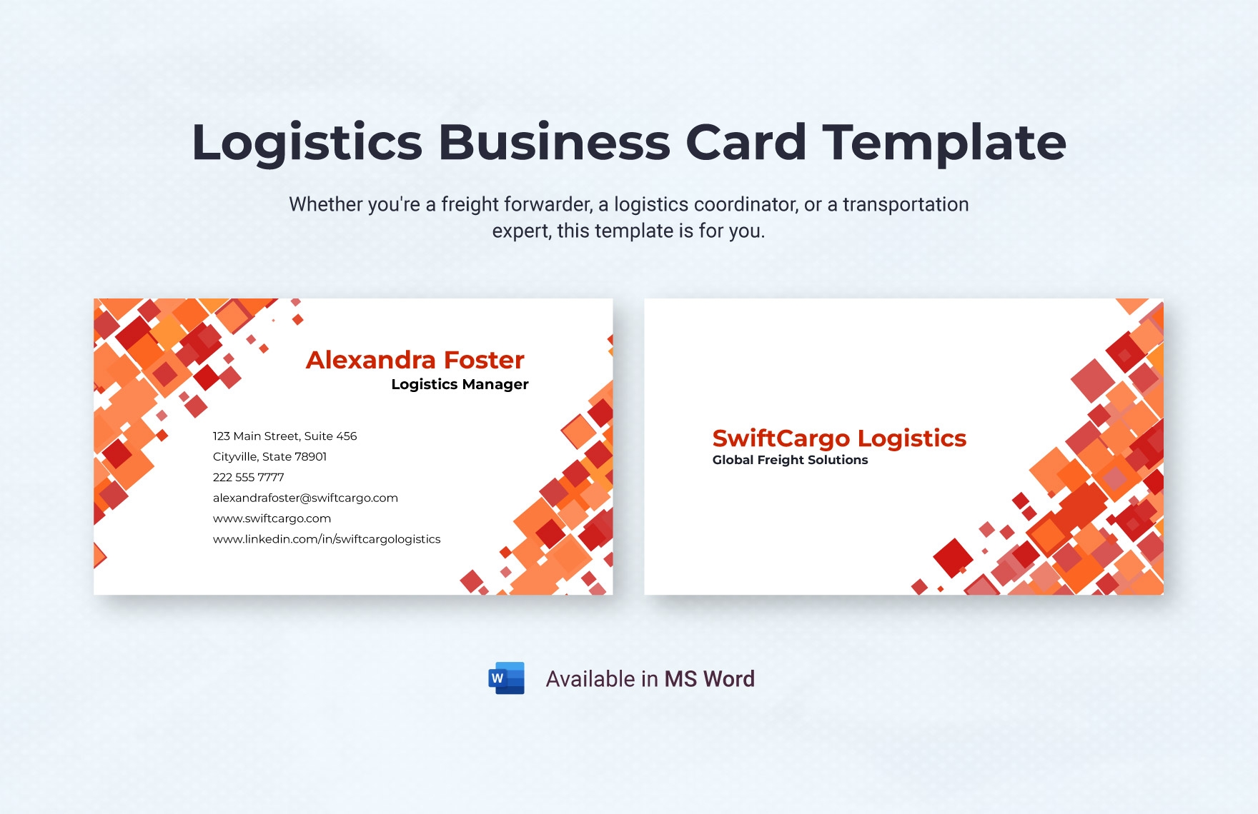 Free Editable Business Card Templates In Word To Download