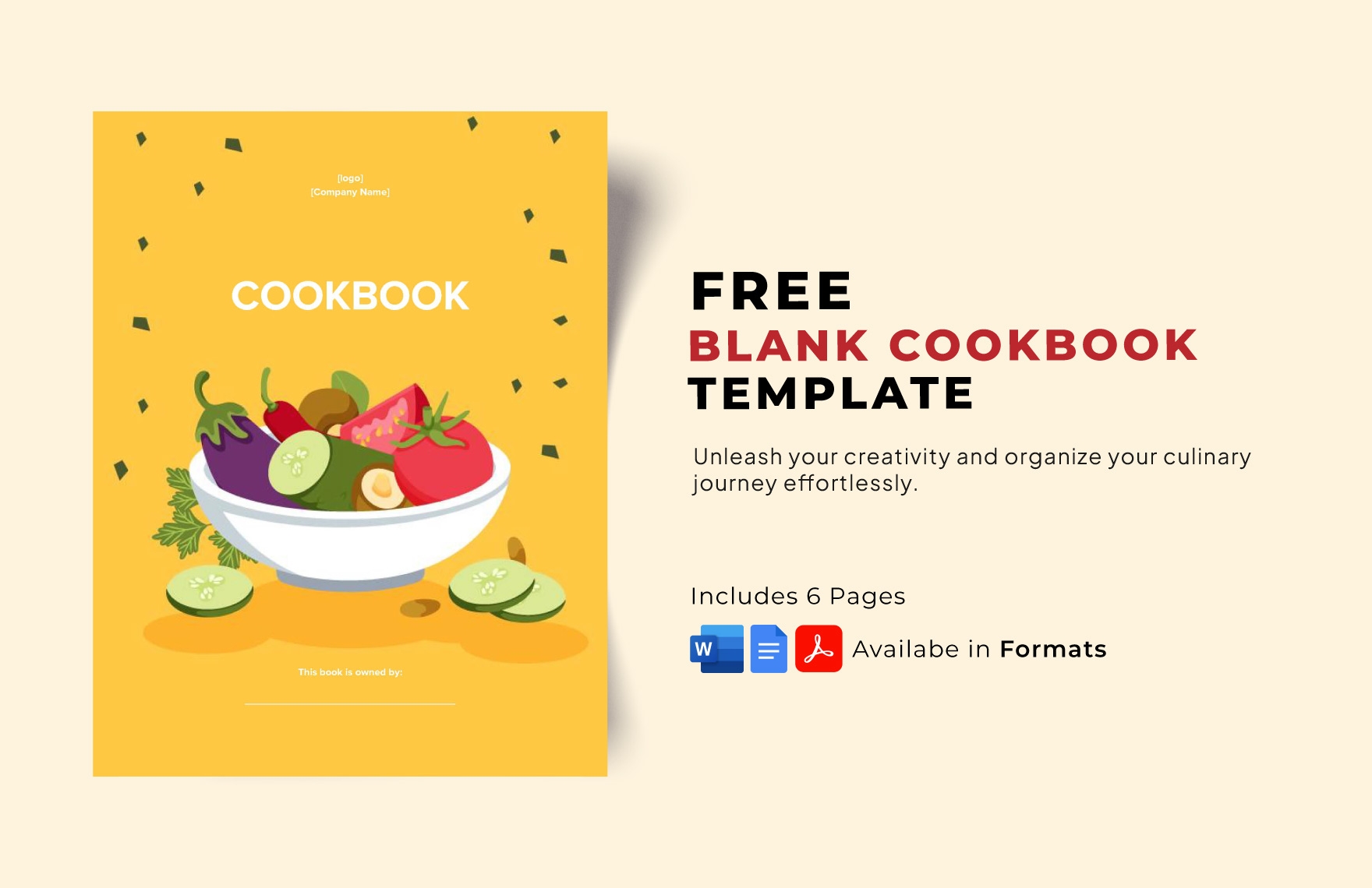 Free Editable Cookbook Templates In Word To Download