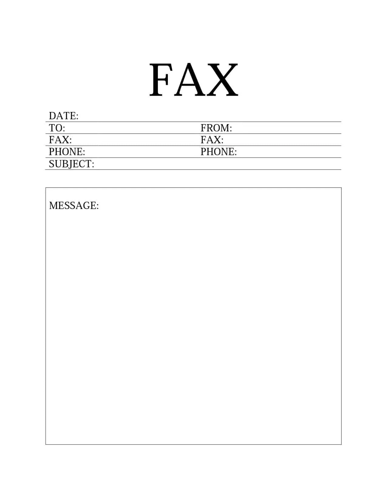 FREE Editable Fax Cover Sheet Template Word PDF Excel Image Worksheets Library
