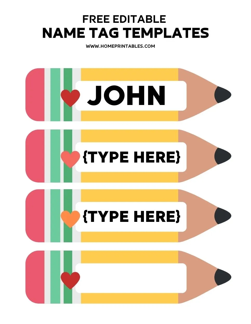 Free Printable Name Templates