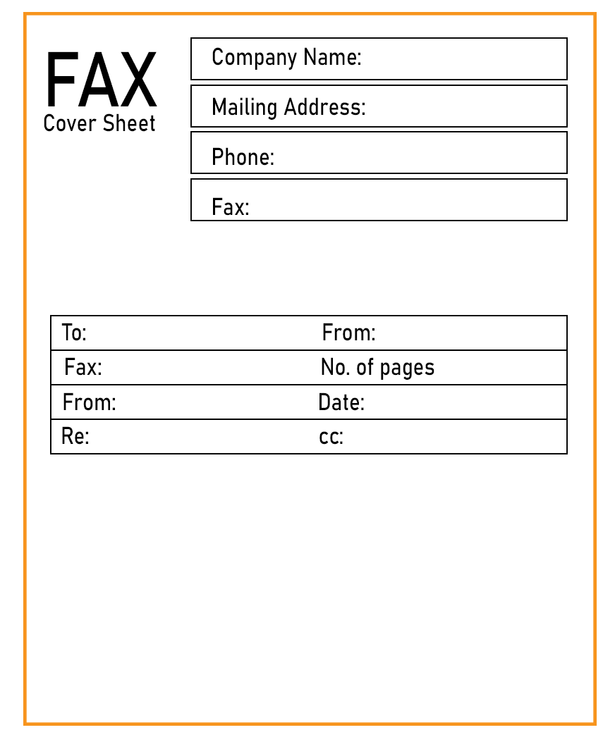 Free Printable Fax Cover Page Template
