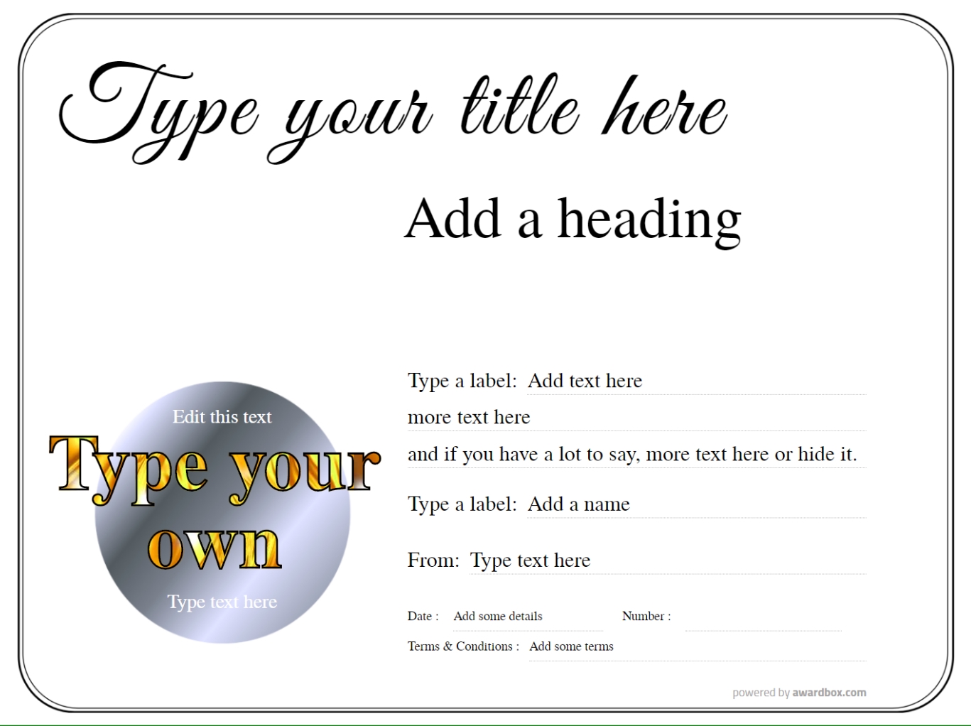 Free Printable Gift Voucher Template