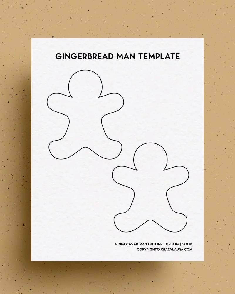 Gingerbread Template Free Printable