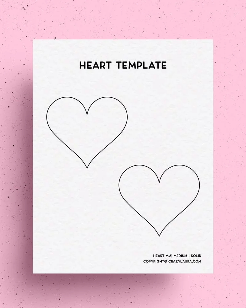 Free Heart Template Cut Out Stencils For
