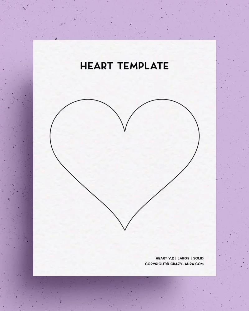 Free Heart Template Cut Out Stencils For