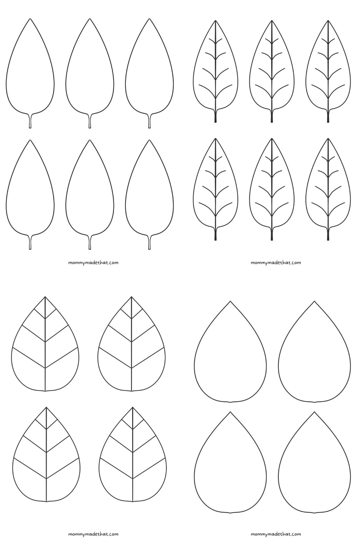 Flower Leaf Template Printable