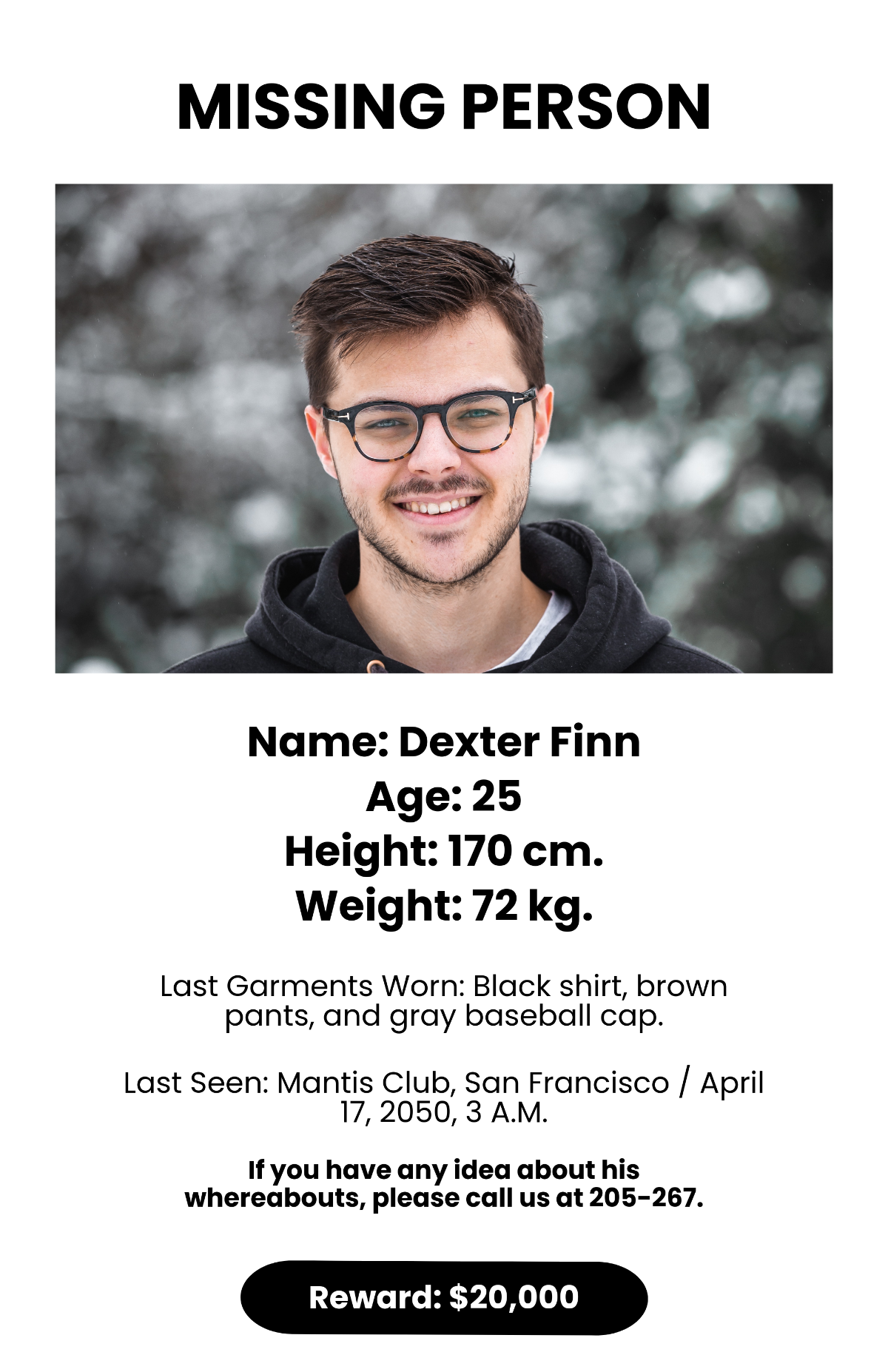 Printable Lost Poster Template