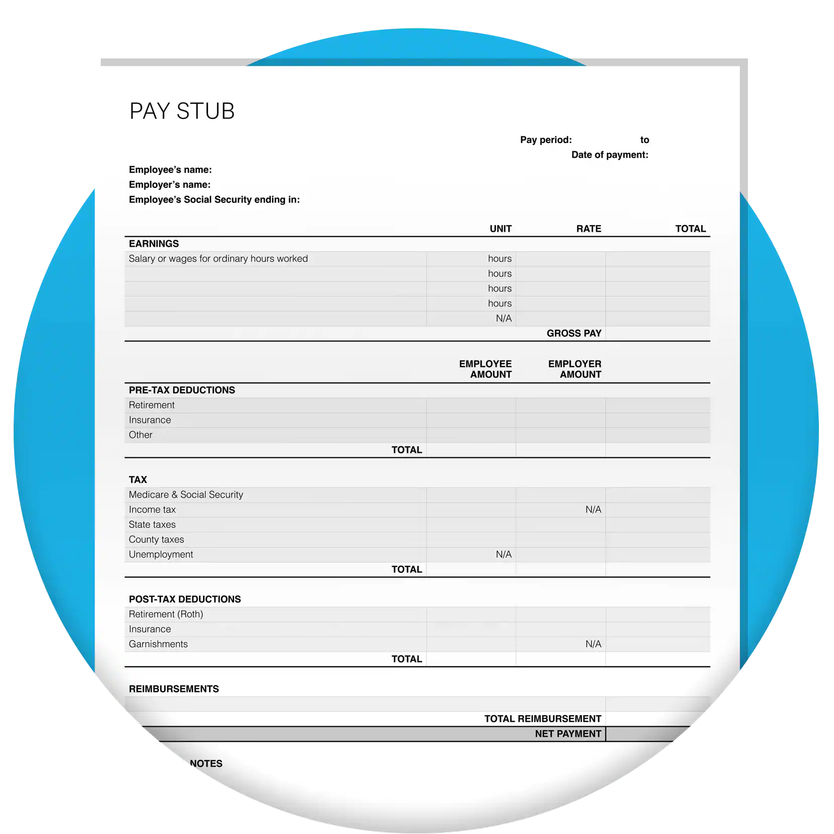 Free Pay Stub Template Xero US