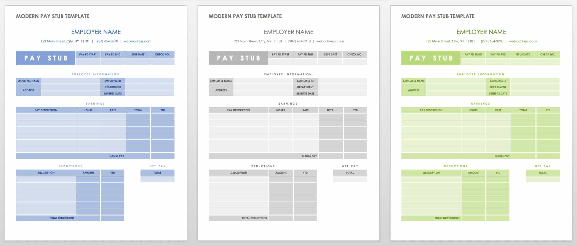 Printable Payroll Check Template