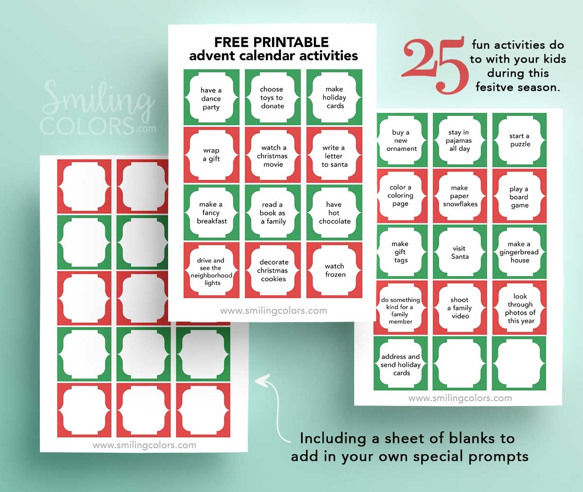 Advent Calendar Printable Template