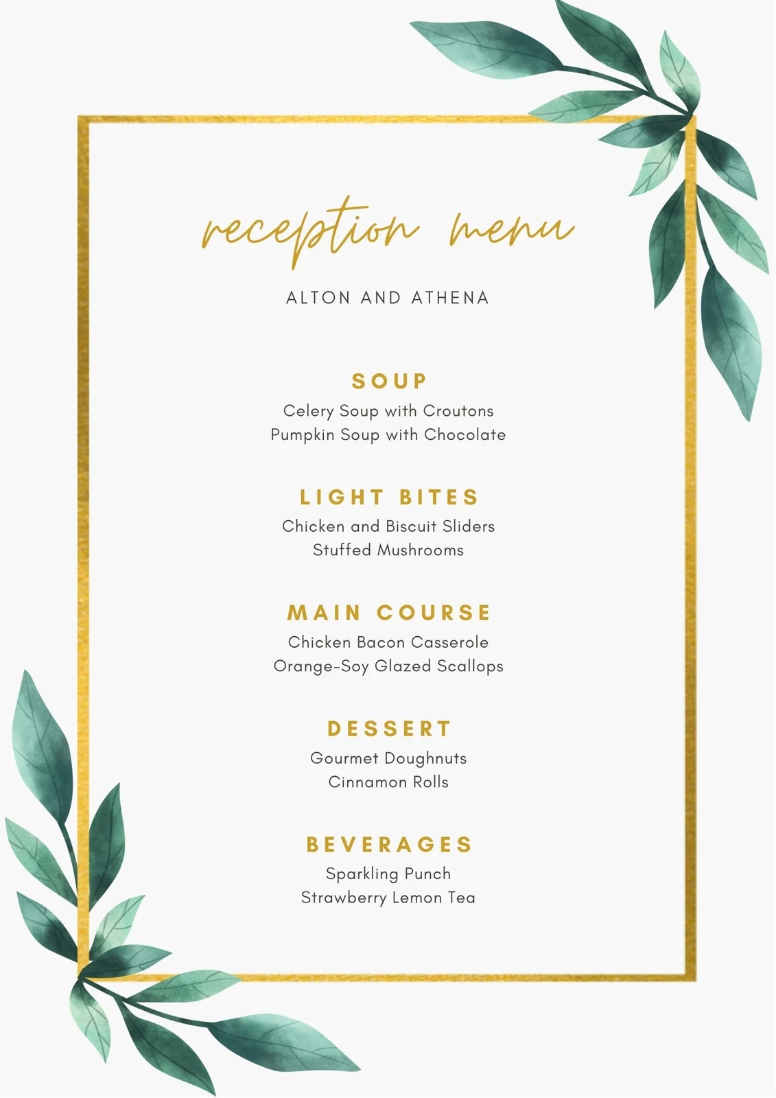 Free Printable And Customizable Fancy Menu Templates Canva