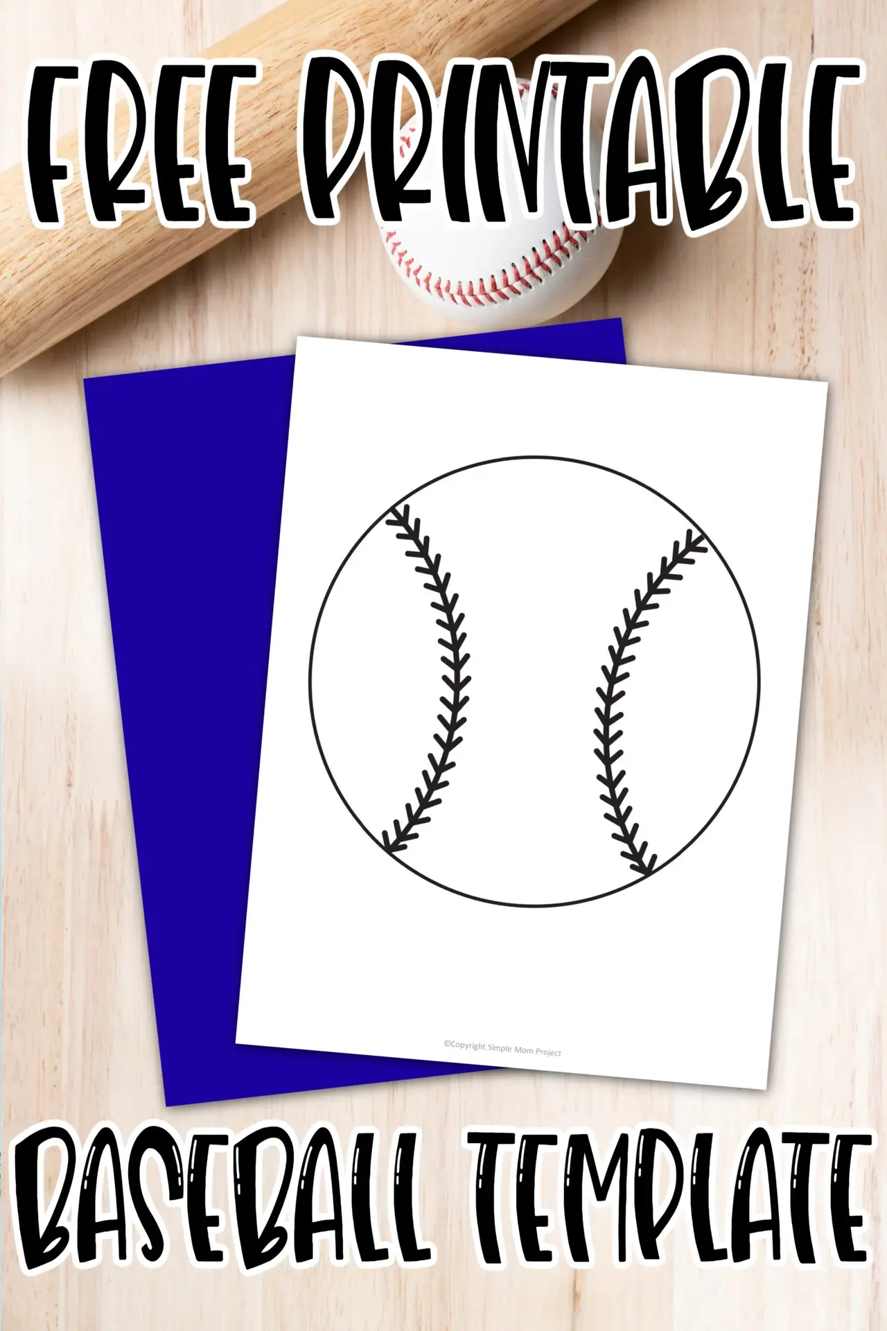 Free Printable Baseball Bat Template Simple Mom Project