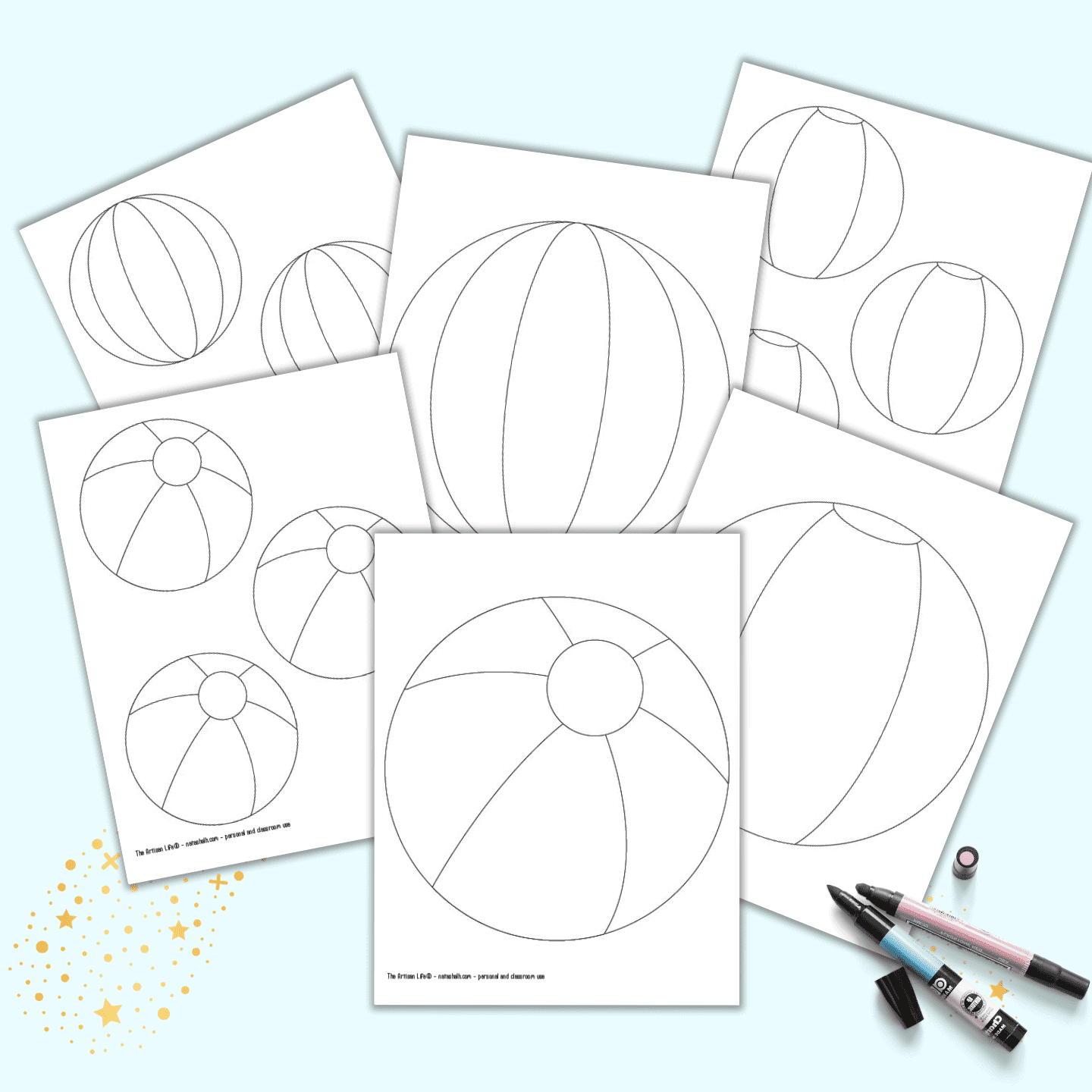 Free Printable Beach Ball Templates The Artisan Life