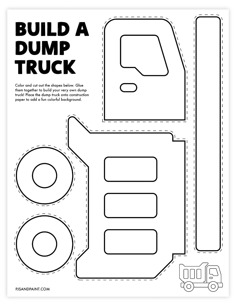 Printable Truck Template