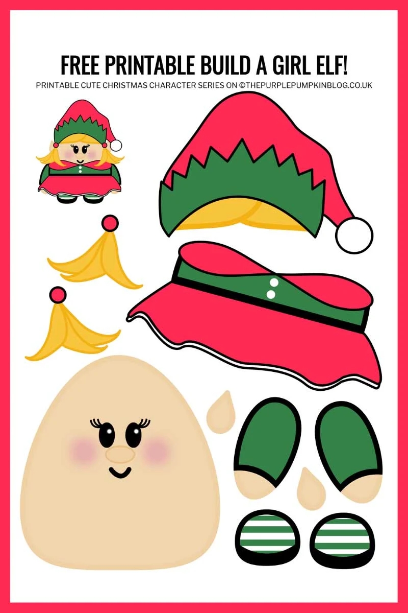 Elf Face Template Printable