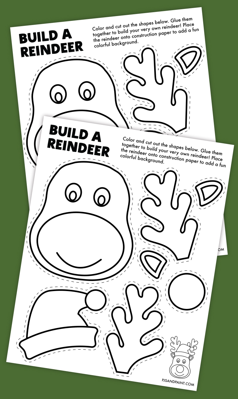 Reindeer Template Printable Free