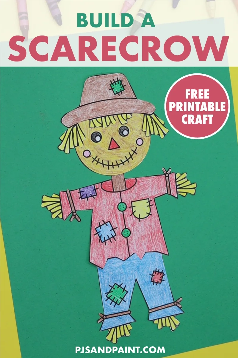 Free Printable Build A Scarecrow Craft For Kids Pjs And Paint
