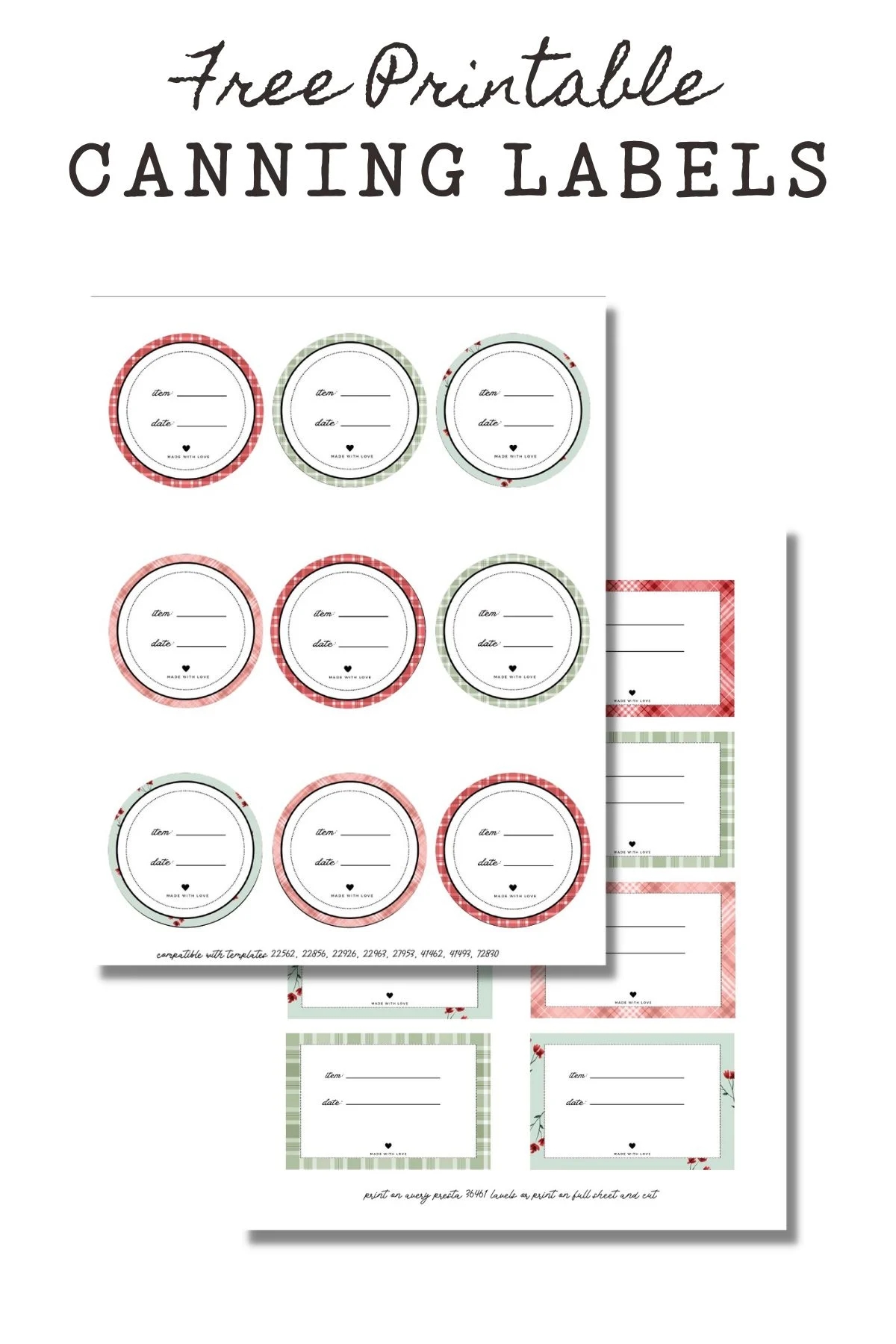 Downloadable Free Printable Round Labels Template