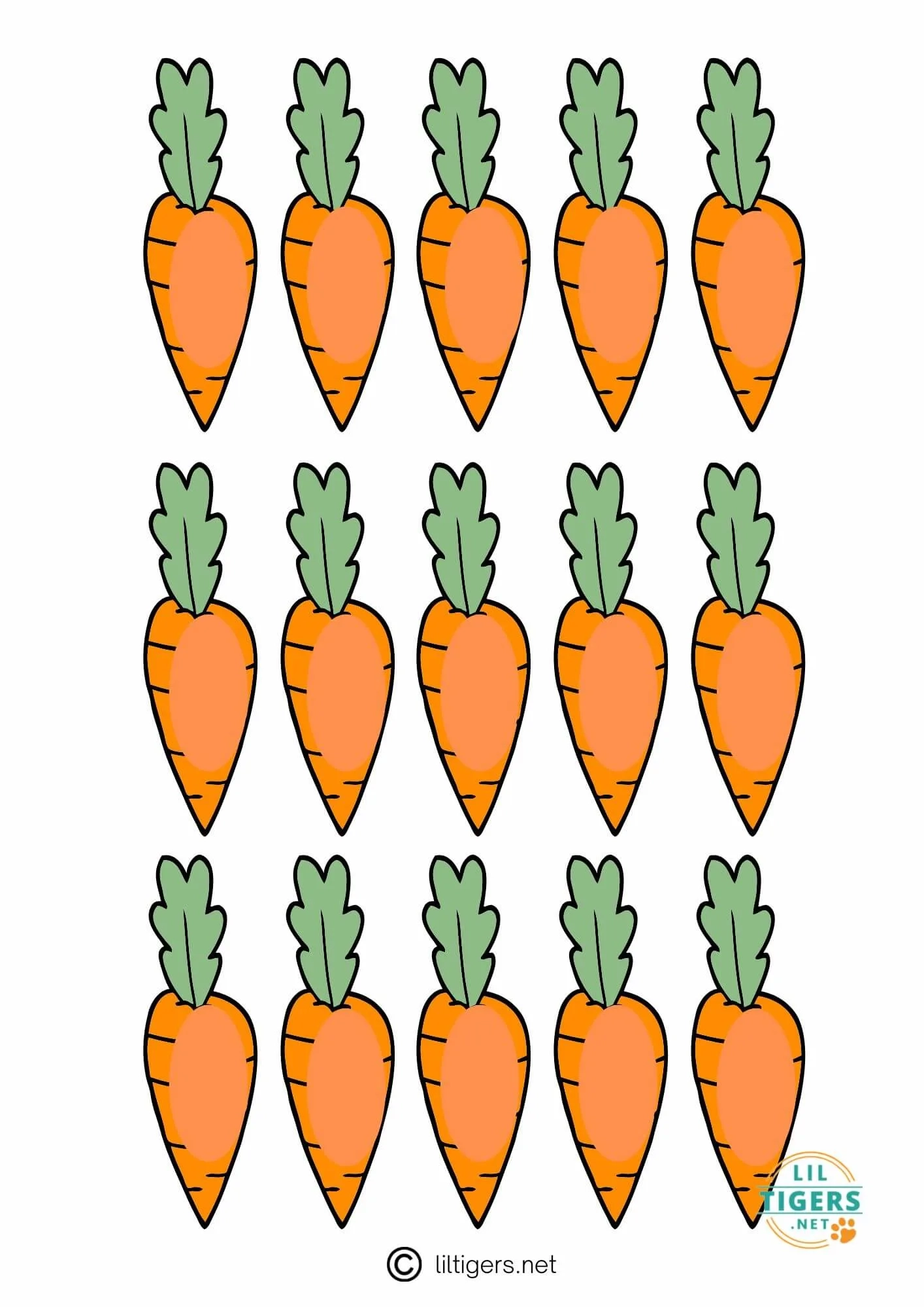 Cut Out Carrot Template Printable