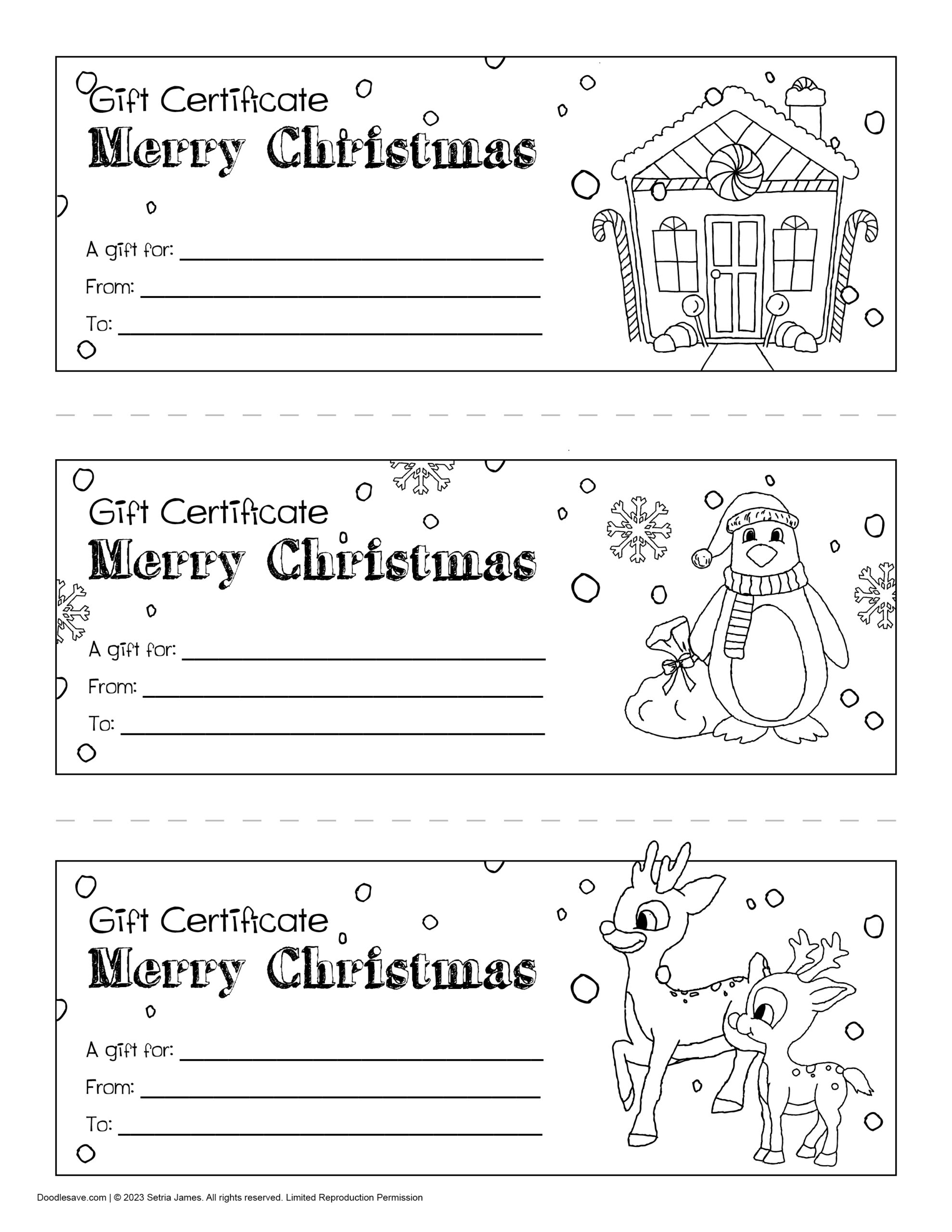 Free Printable Christmas Present Template