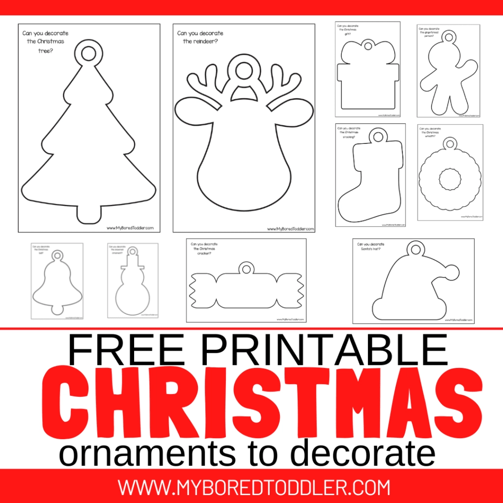 FREE PRINTABLE Christmas Ornaments To Decorate My Bored Toddler Worksheets Library