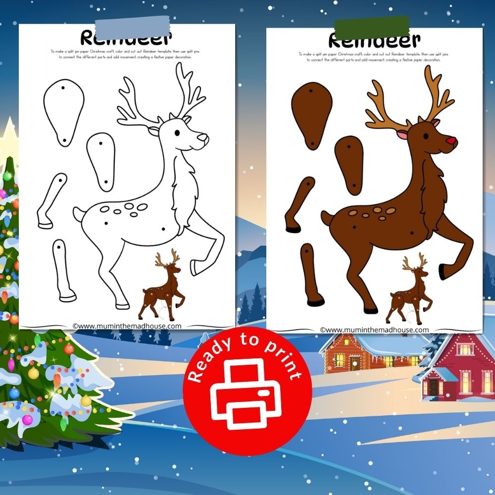 Free Printable Christmas Paper Puppet Templates Santa Reindeer Elves More