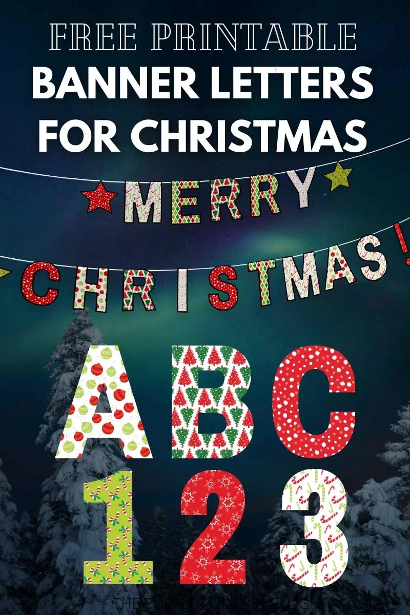 Free Printable Christmas Party Banner Letters Numbers