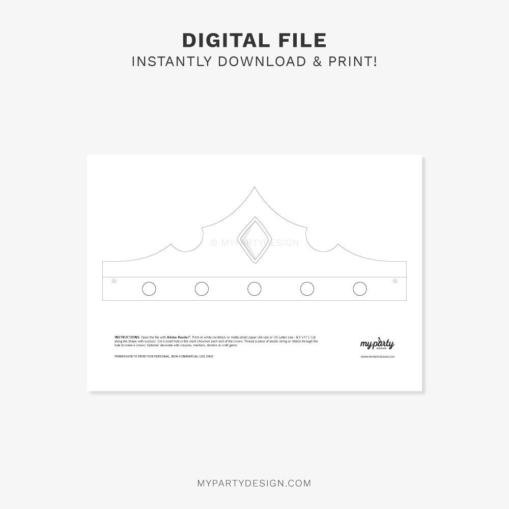 Printable Simple Crown Template