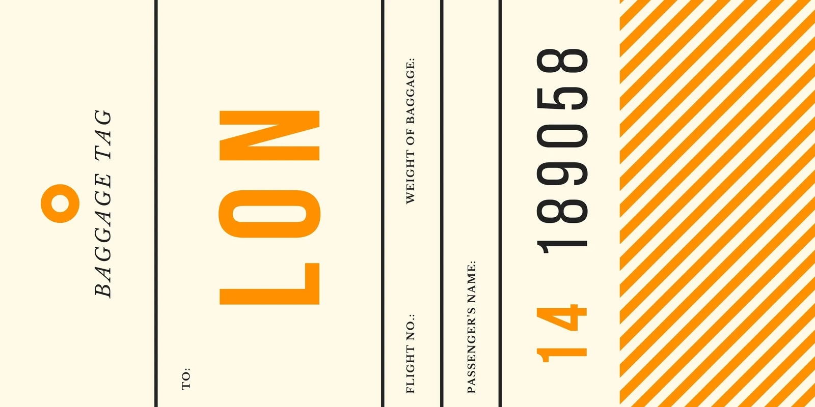 Free Printable Luggage Tag Template Word