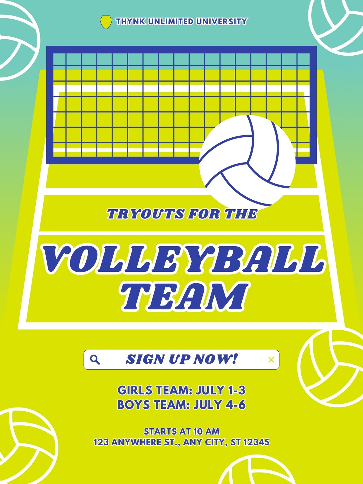 Volleyball Template Printable