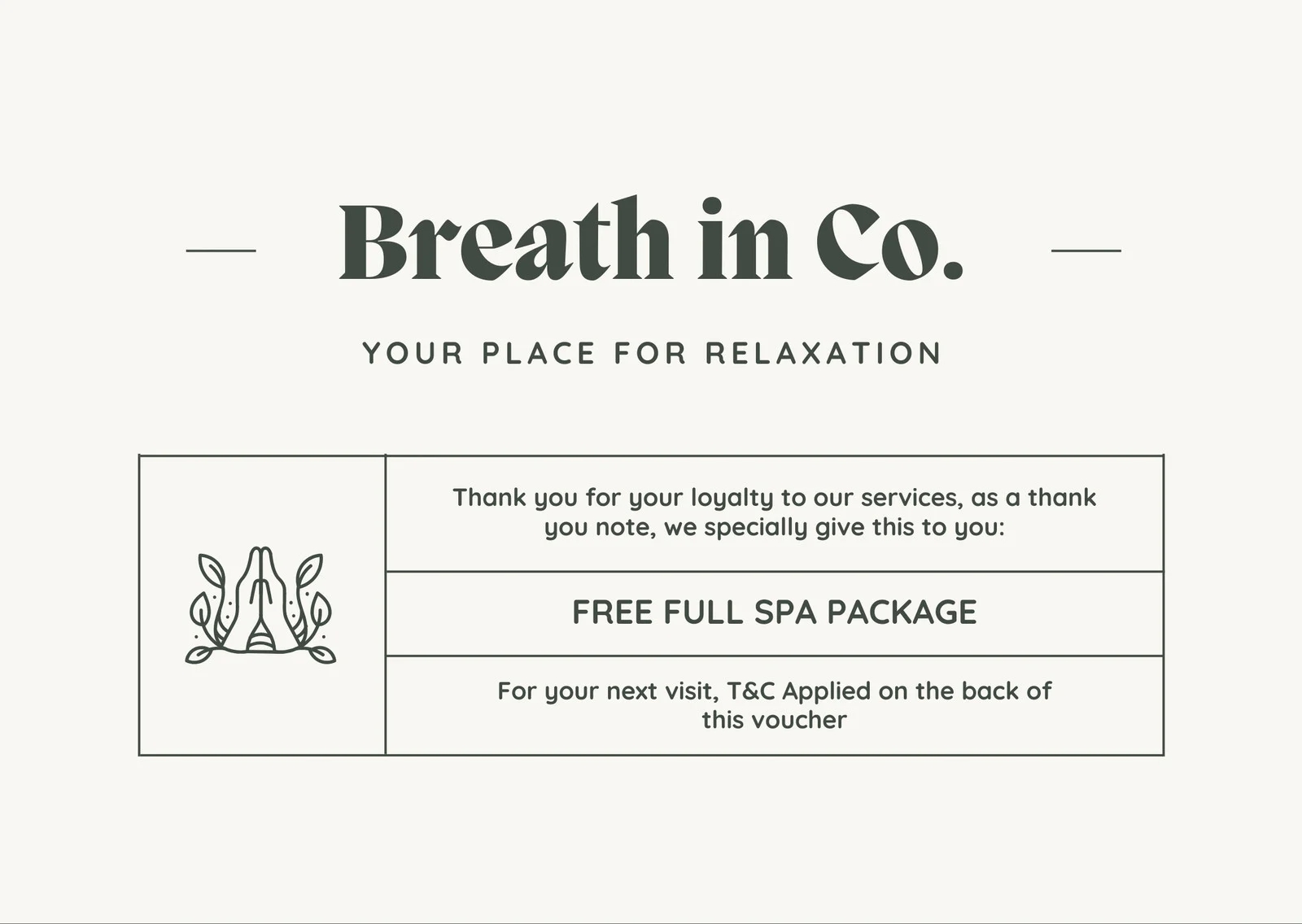 Free Printable Spa Gift Voucher Templates
