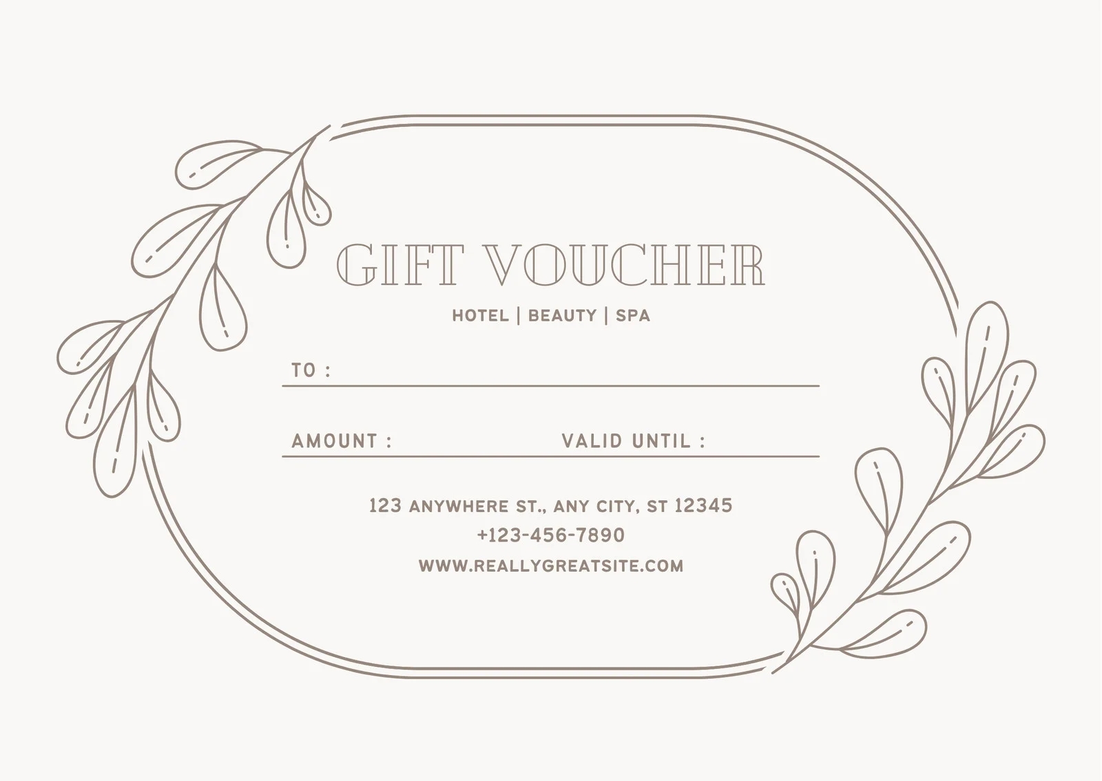 Free Printable Customizable Spa Gift Certificate Templates Canva
