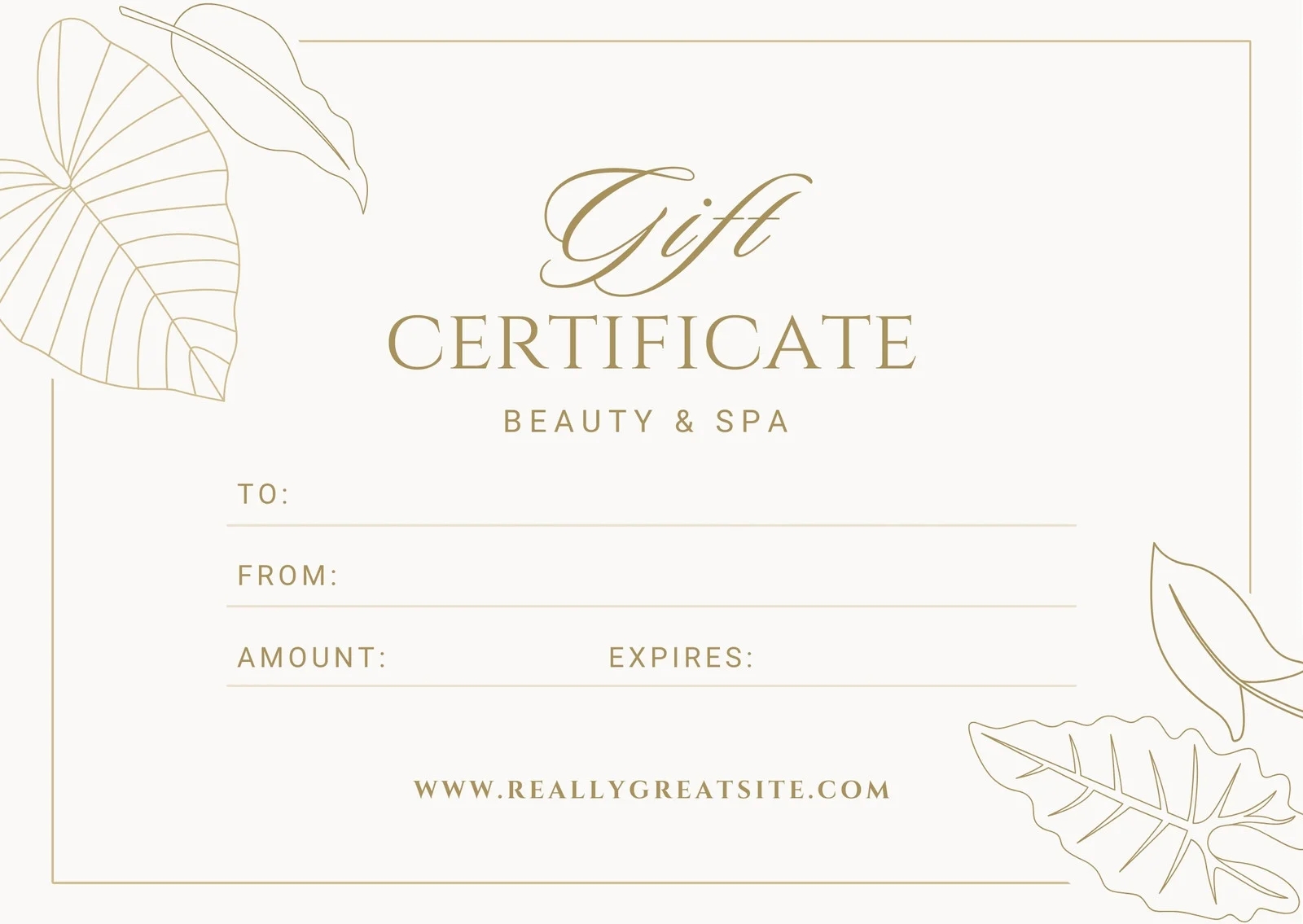 Free Printable Customizable Spa Gift Certificate Templates Canva