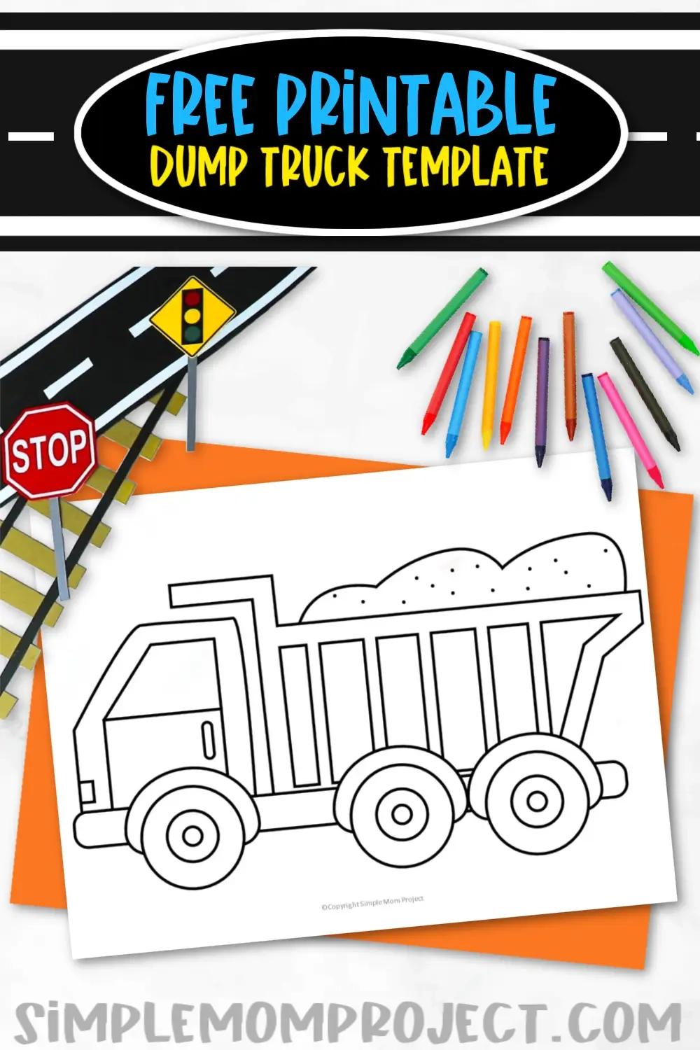 Free Printable Dump Truck Template Simple Mom Project
