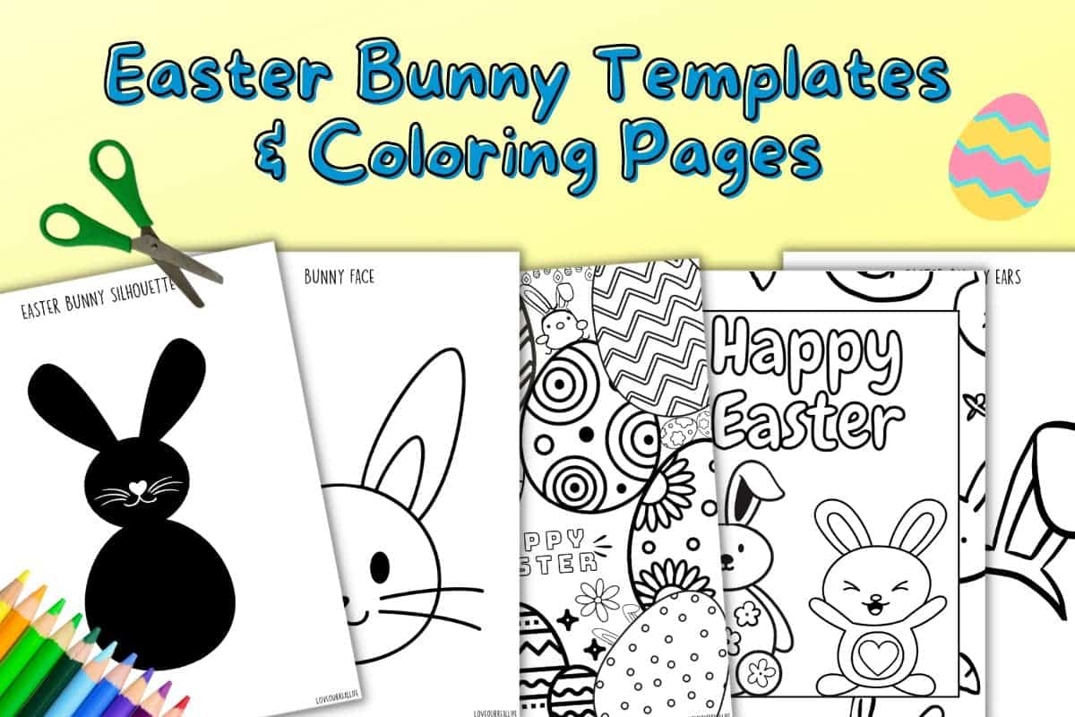 FREE Printable Easter Bunny Templates Love Our Real Life