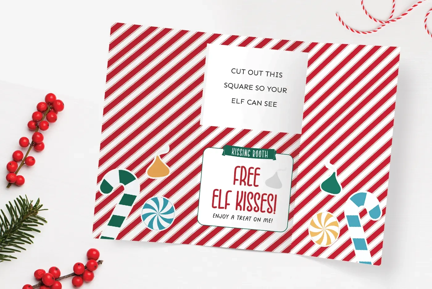 Free Printable Elf On The Shelf Kissing Booth Favorite Printables